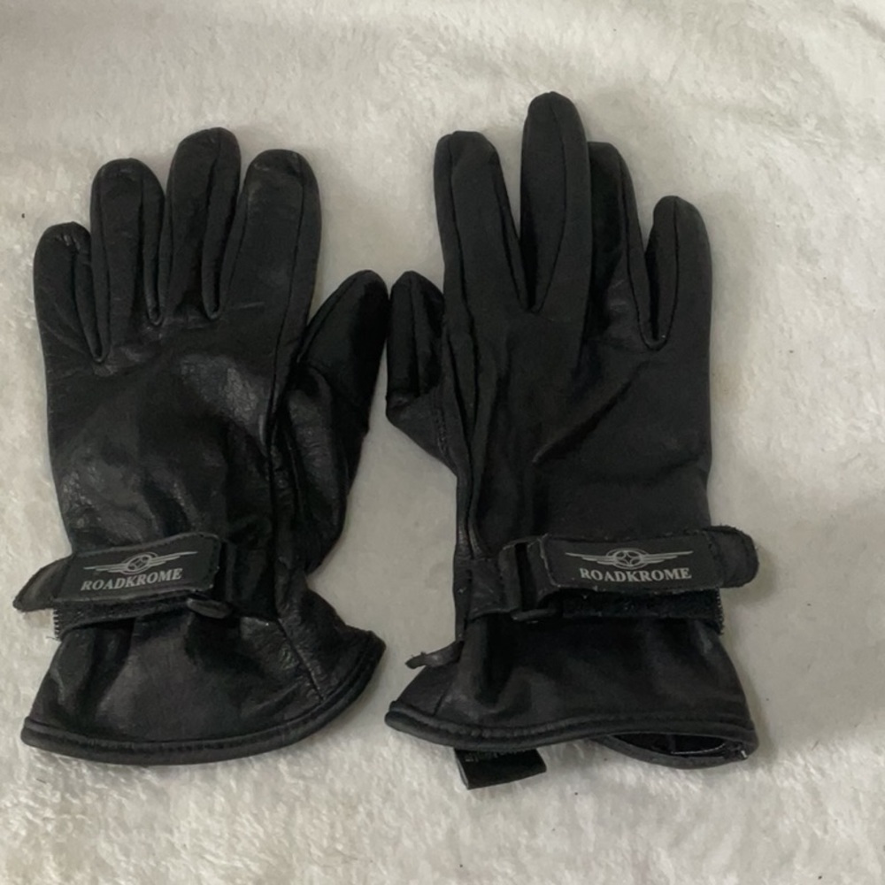 Roadkrome motorcycle gloves leather